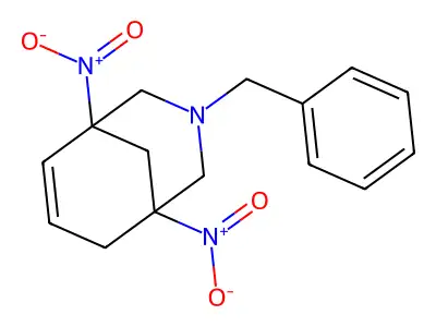 3-Azabicyclo[3.3.1]non-6-ene, 1,5-dinitro-3-(phenylmethyl)- structure