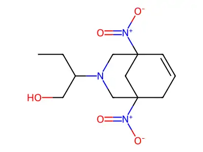 2-(1,5-Dinitro-3-azabicyclo[3.3.1]non-6-en-3-yl)butan-1-ol structure