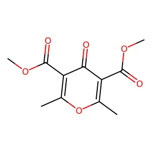 Dimethyl 2,6-dimethyl-4-oxopyran-3,5-dicarboxylate structure