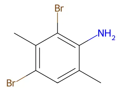 2,4-Dibromo-3,6-dimethylaniline structure
