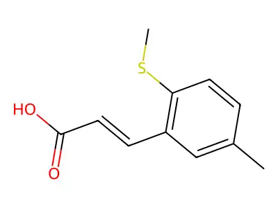 2-Propenoicacid, 3-[5-methyl-2-(methylthio)phenyl]- structure