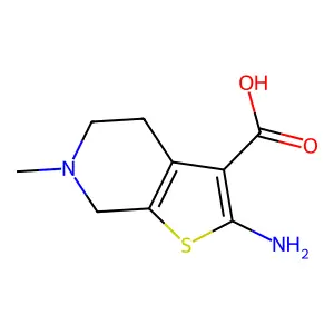 2-Amino-6-methyl-4,5,6,7-tetrahydrothieno[2,3-c]pyridine-3-carboxylic acid structure