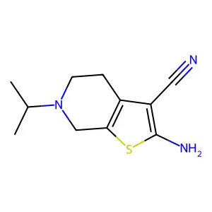2-amino-6-(propan-2-yl)-4H,5H,6H,7H-thieno(2,3-c)pyridine-3-carbonitrile structure