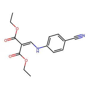 1,3-Diethyl 2-[[(4-cyanophenyl)amino]methylene]propanedioate structure
