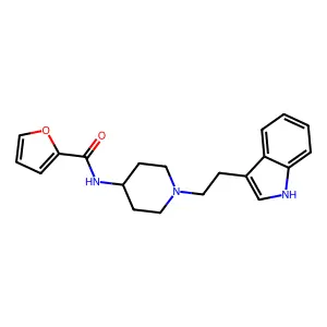 2-Furamide, N-(1-(2-indol-3-ylethyl)-4-piperidyl)- structure