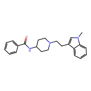 Benzamide, N-(1-(2-(1-methyl-1H-indol-3-yl)ethyl)-4-piperidinyl)- structure