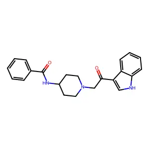 Benzamide, N-(1-((indol-3-ylcarbonyl)methyl)-4-piperidyl)- structure