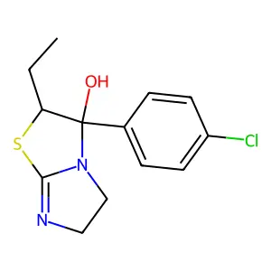3-(p-Chlorophenyl)-2-ethyl-2,3,5,6-tetrahydroimidazo(2,1-b)thiazol-3-ol structure