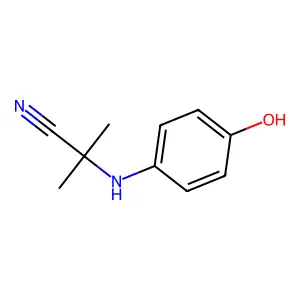 2-(4-Hydroxyphenylamino)-2-methylpropanenitrile structure