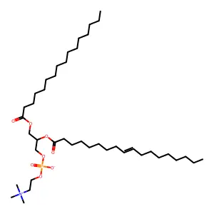 1-Palmitoyl-2-oleoyl-sn-glycerol-3-phosphocholine structure