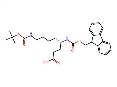 (S)-N-4-Fmoc-N-8-Boc-diaminooctanoic acid structure