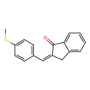 (2Z)-2-[(4-methylsulfanylphenyl)methylidene]-3H-inden-1-one structure