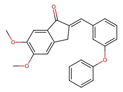 5,6-Dimethoxy-2-((3-phenoxyphenyl)methylene)indan-1-one structure