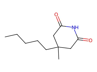 3-甲基-3-戊基戊二酰亚胺 structure