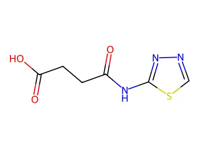 4-Oxo-4-(1,3,4-thiadiazol-2-ylamino)butanoic acid structure