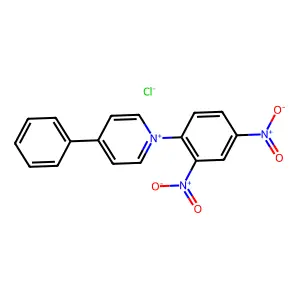 Pyridinium, 1-(2,4-dinitrophenyl)-4-phenyl-, chloride (1:1) structure