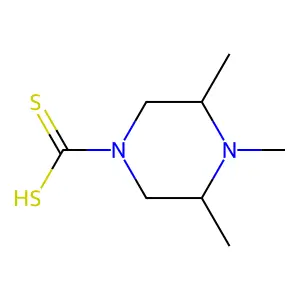 3,4,5-trimethylpiperazine-1-carbodithioic Acid structure