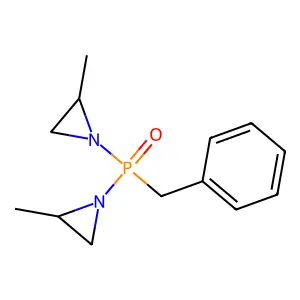 Benzylbis(2-methyl-1-aziridinyl)phosphine oxide structure