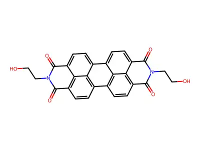 N,N'-DI(2-Hydroxyethyl)-perylene-tetracarbonic acid, diamide structure