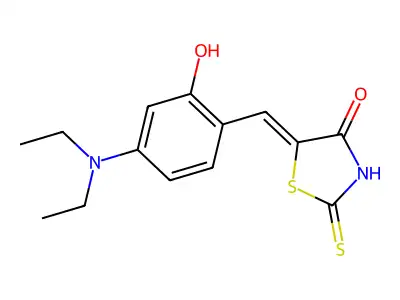 5-[[4-(diethylamino)-2-hydroxyphenyl]methylene]-2-thioxo-4-Thiazolidinone structure