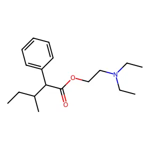 2-(Diethylamino)ethyl 3-methyl-2-phenylpentanoate structure