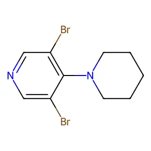 3,5-Dibromo-4-(piperidin-1-yl)pyridine structure