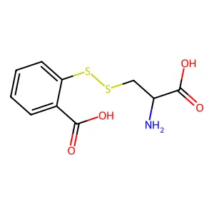 2-[[(2R)-2-amino-2-carboxyethyl]disulfanyl]benzoic acid structure