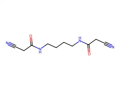 N,N'-1,4-Butanediylbis(2-cyanoacetamide) structure