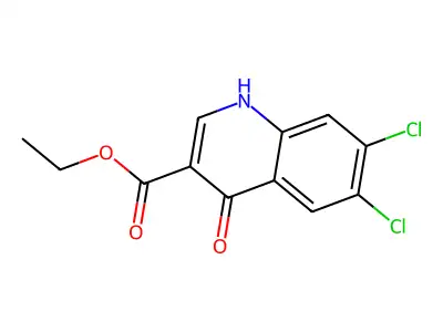 Ethyl 6,7-dichloro-4-hydroxyquinoline-3-carboxylate structure