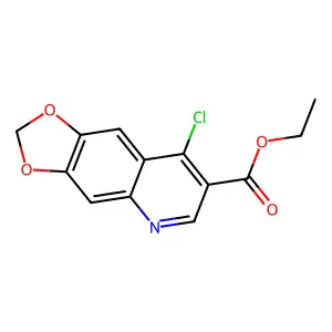 1,3-Dioxolo(4,5-g)quinoline-7-carboxylic acid, 8-chloro-, ethyl ester structure
