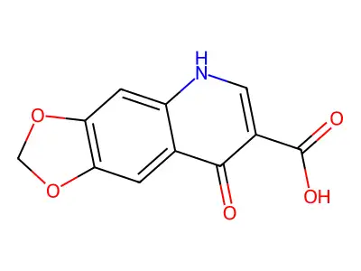 5,8-Dihydro-8-oxo-1,3-dioxolo(4,5-g)quinoline-7-carboxylic acid structure