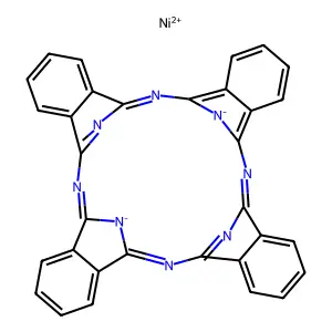 Nickel(II)phthalocyanine structure