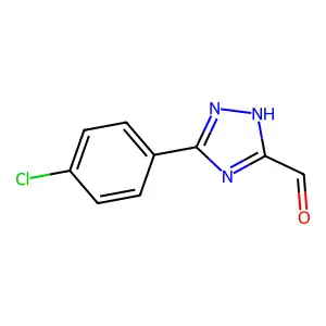 3-(4-chlorophenyl)-1H-1,2,4-triazole-5-carbaldehyde structure