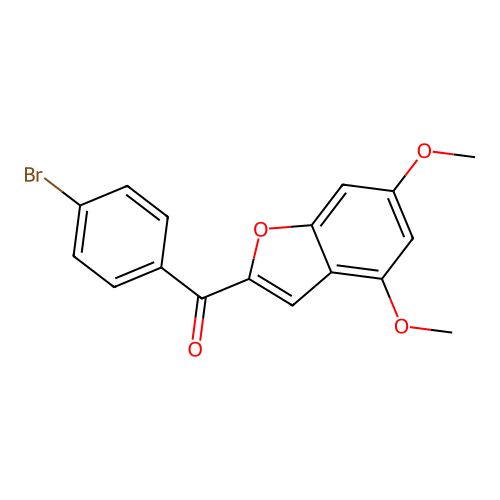 (4-Bromophenyl)(4,6-dimethoxy-1-benzofuran-2-yl)methanone structure