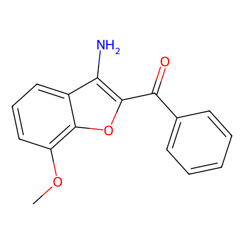 (3-Amino-7-methoxy-1-benzofuran-2-YL)(phenyl)methanone structure