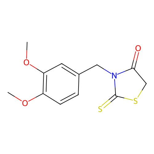Rhodanine, 3-veratryl- structure