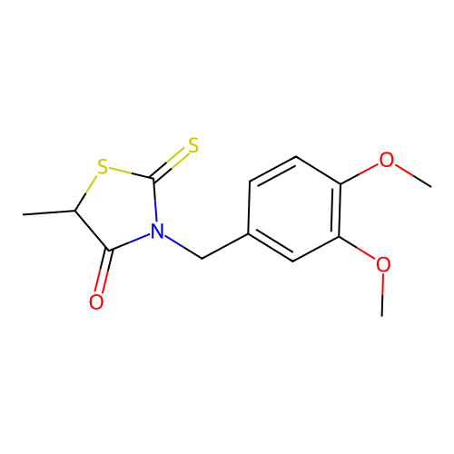 Rhodanine, 5-methyl-3-veratryl- structure