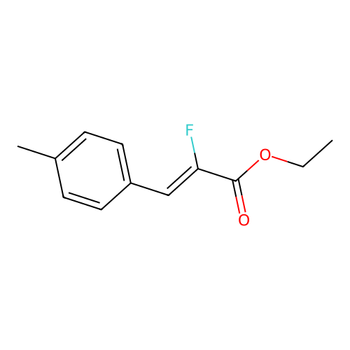 Ethyl 2-fluoro-3-(4-methylphenyl)acrylate structure