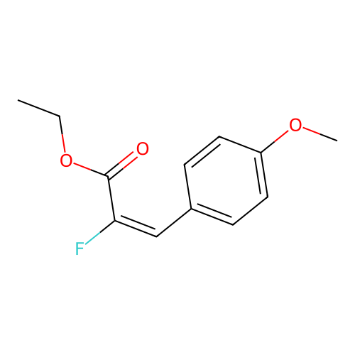 (E)-2-Fluoro-3-(4-methoxyphenyl)-propenoic acid, ethyl ester structure
