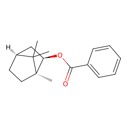 Bornyl benzoate structure
