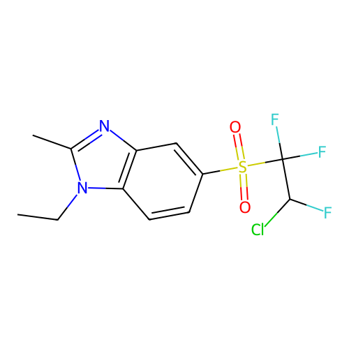 5-(2-Chloro-1,1,2-trifluoroethyl)sulfonyl-1-ethyl-2-methylbenzimidazole structure