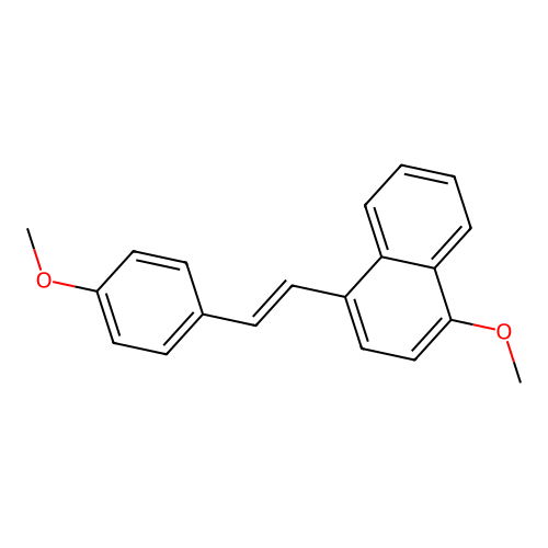 1-Methoxy-4-[2-(4-methoxyphenyl)ethenyl]naphthalene structure