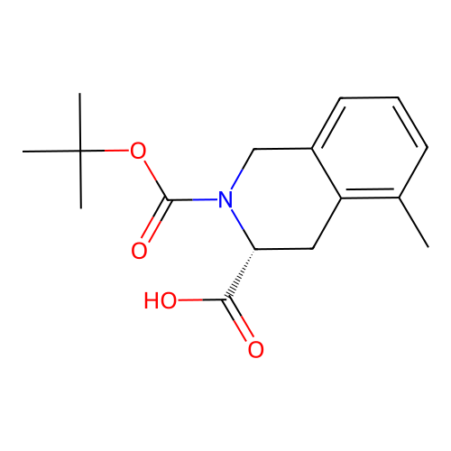 (3R)-2-[(tert-butoxy)carbonyl]-5-methyl-1,2,3,4-tetrahydroisoquinoline-3-carboxylic acid structure
