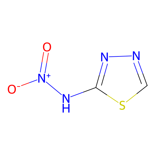 2-Nitramino-1,3,4-thiadiazole structure