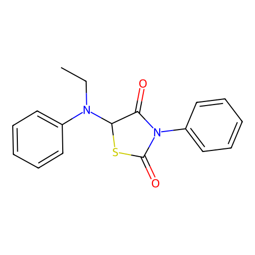 5-(Ethylanilino)-3-phenyl-1,3-thiazolidine-2,4-dione structure