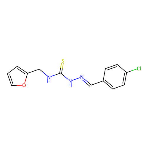 1-[(4-Chlorophenyl)methylideneamino]-3-(furan-2-ylmethyl)thiourea structure