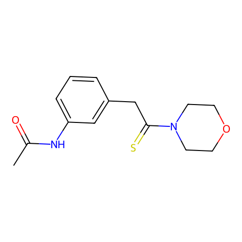 N-{3-[2-(Morpholin-4-yl)-2-sulfanylideneethyl]phenyl}acetamide structure