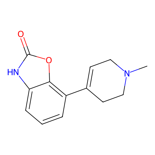 7-(1,2,3,6-Tetrahydro-1-methyl-4-pyridinyl)-2(3H)-benzoxazolone structure
