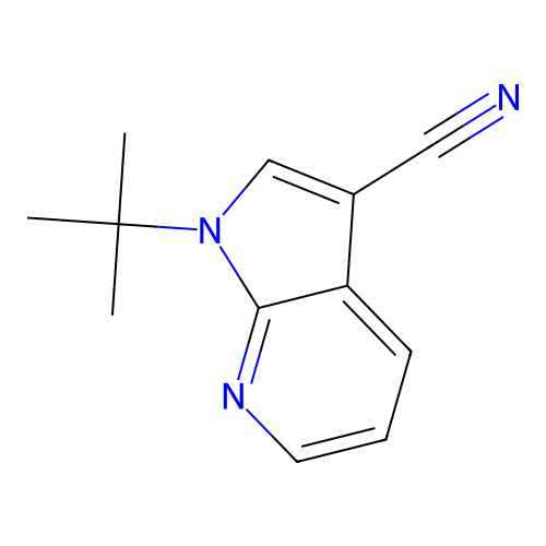 1H-Pyrrolo[2,3-b]pyridine-3-carbonitrile, 1-(1,1-dimethylethyl)- structure