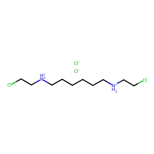 1,6-Hexanediamine, N,N'-bis(2-chloroethyl)-, dihydrochloride structure